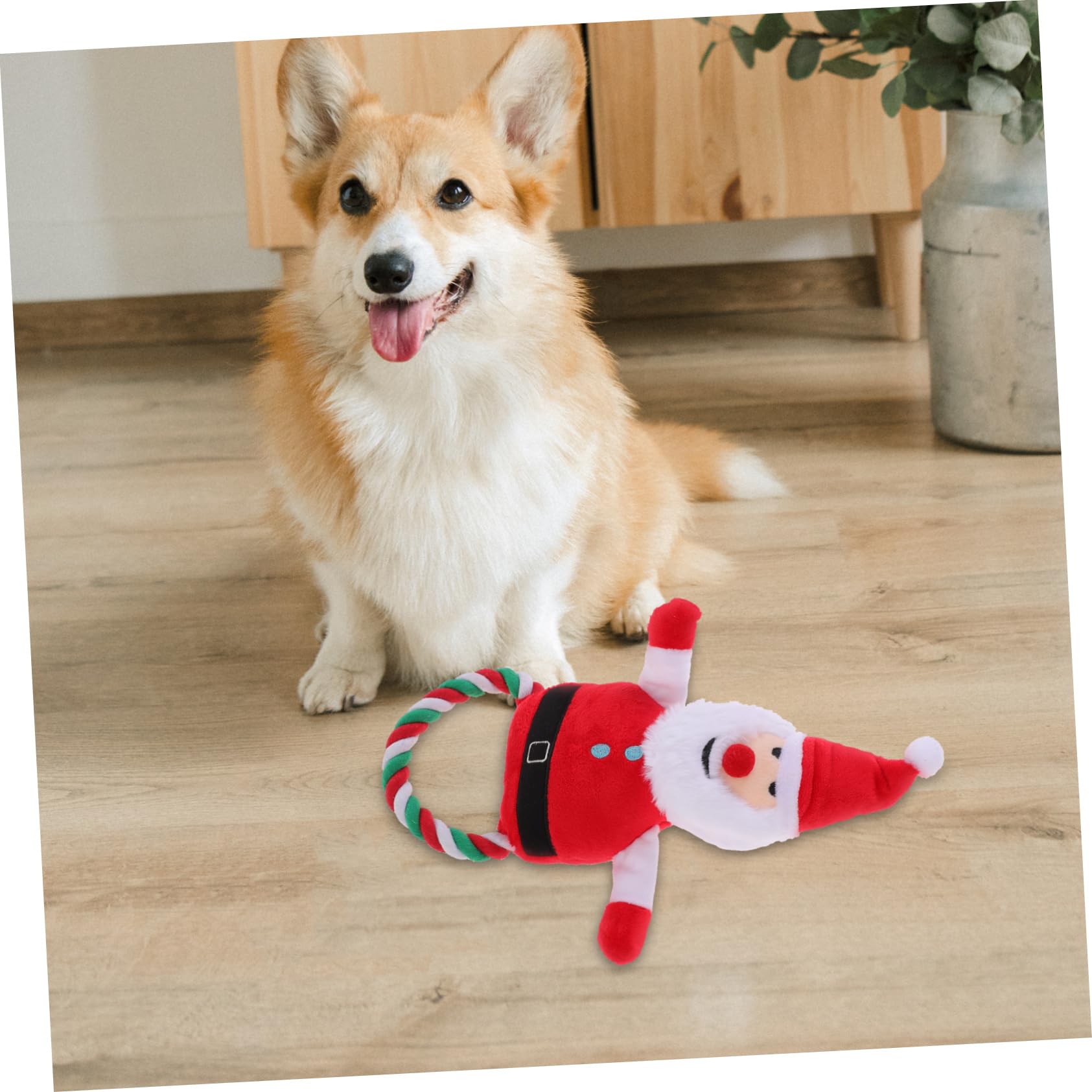 INOOMP 5stücke Puppy Chew Toy Santa Claus Langlebiges Und Quietschendes Kauspielzeug Für Hunde Für Zahnpflege Und Spiel Für Weihnachten