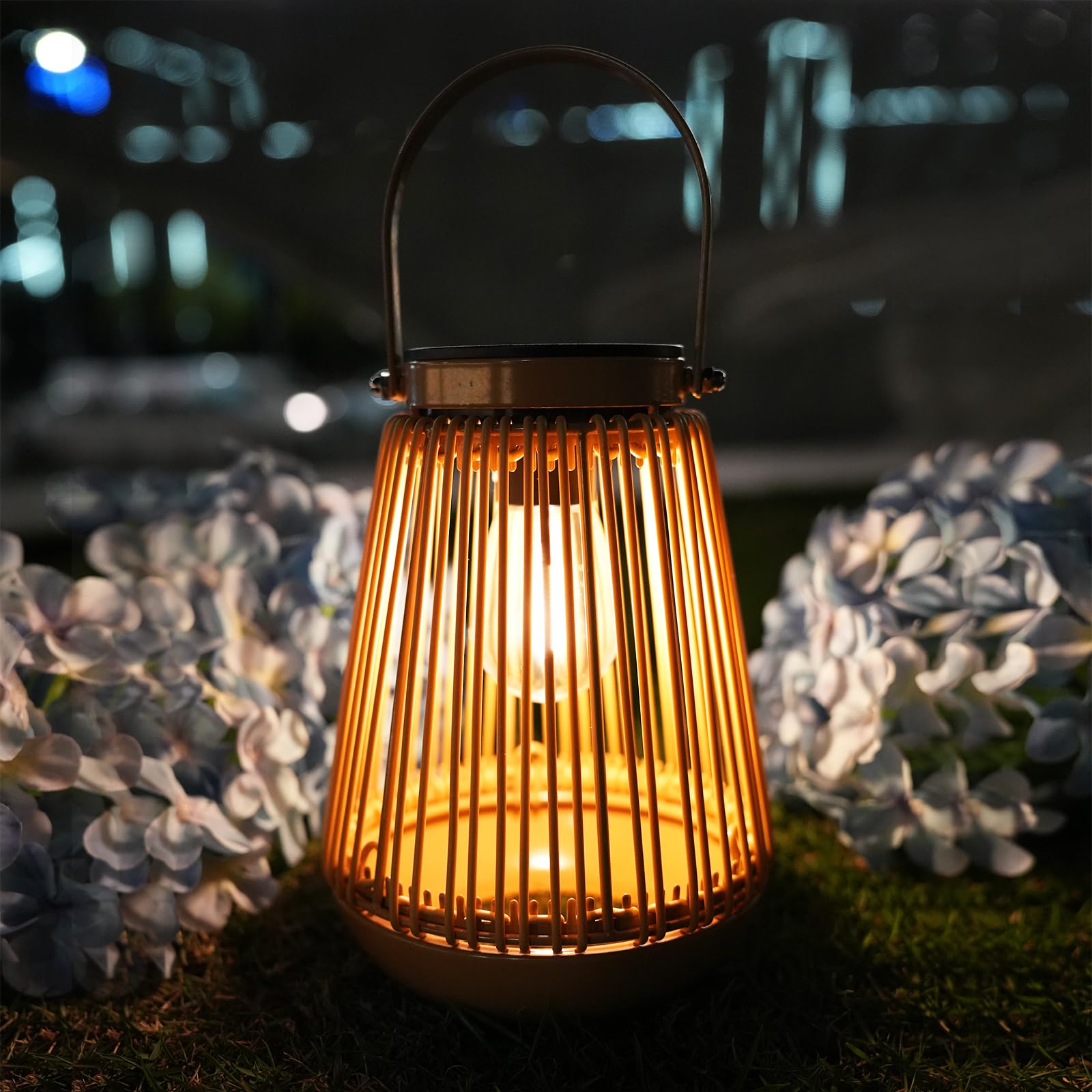 Lanterne da Esterno, KagoLing Lanterna da Esterno 4 Pezzi Lanterne Solari da Esterno IP65 Impermeabili, Interruttore Automatico, Decorazione per Giardino, Patio, Balcone, Terrazza, Feste
