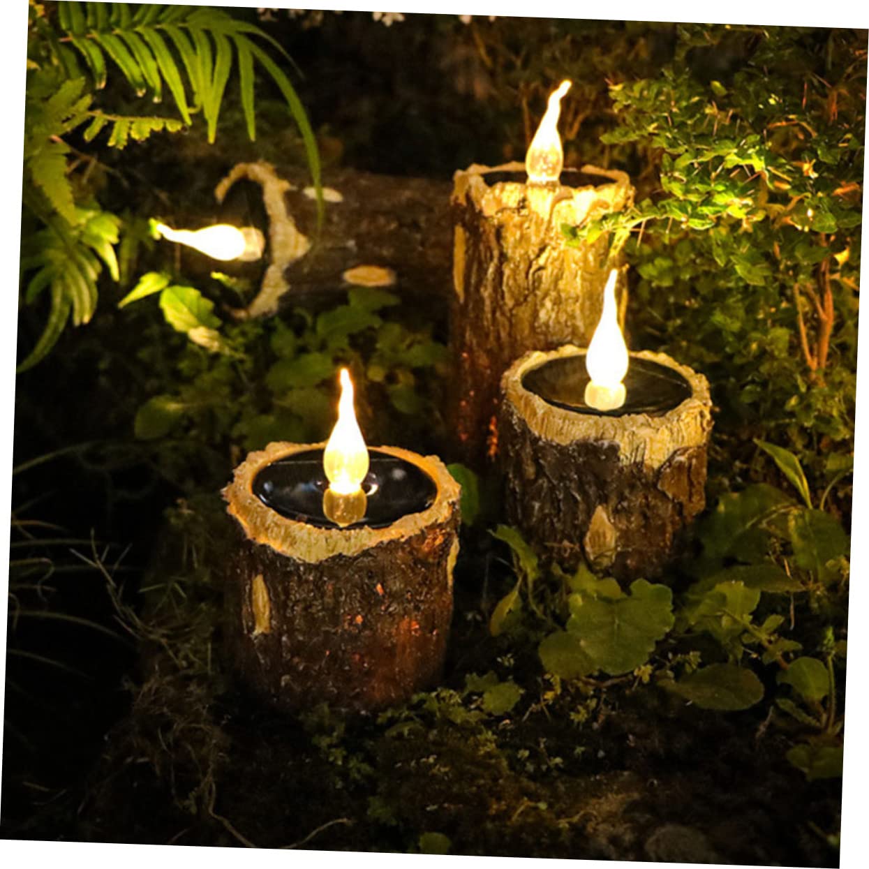 NUOBESTY Solar Powered Stone Spotlight For Outdoor Garden, LED Wall Lamp With High Brightness, Natural Simulation Design, Waterproof & Easy To Install