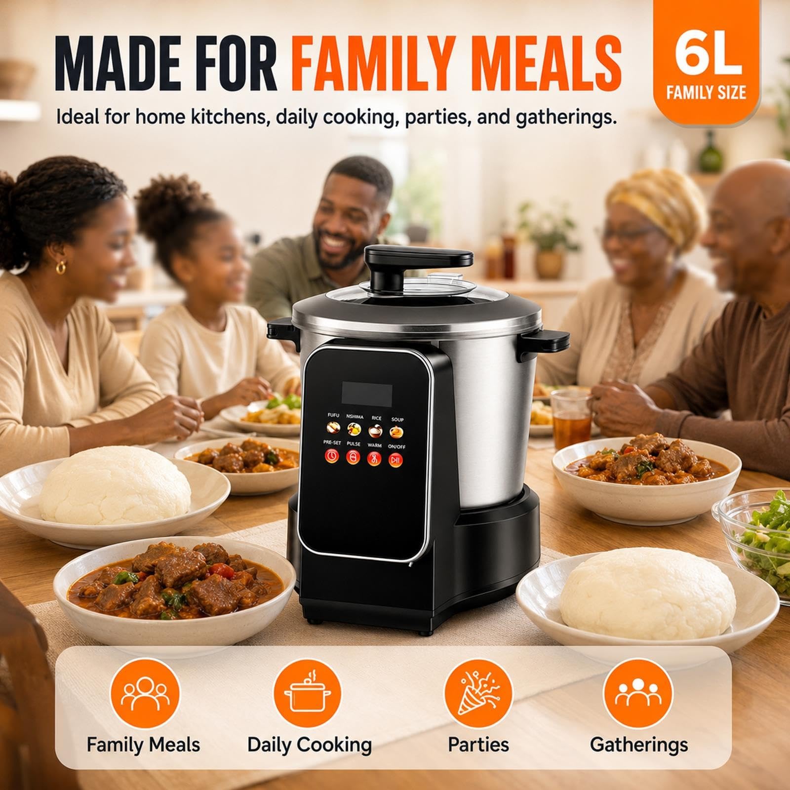 Fabricant De Fufu À Couple Élevé, Machine De Cuisine À Igname Pilée