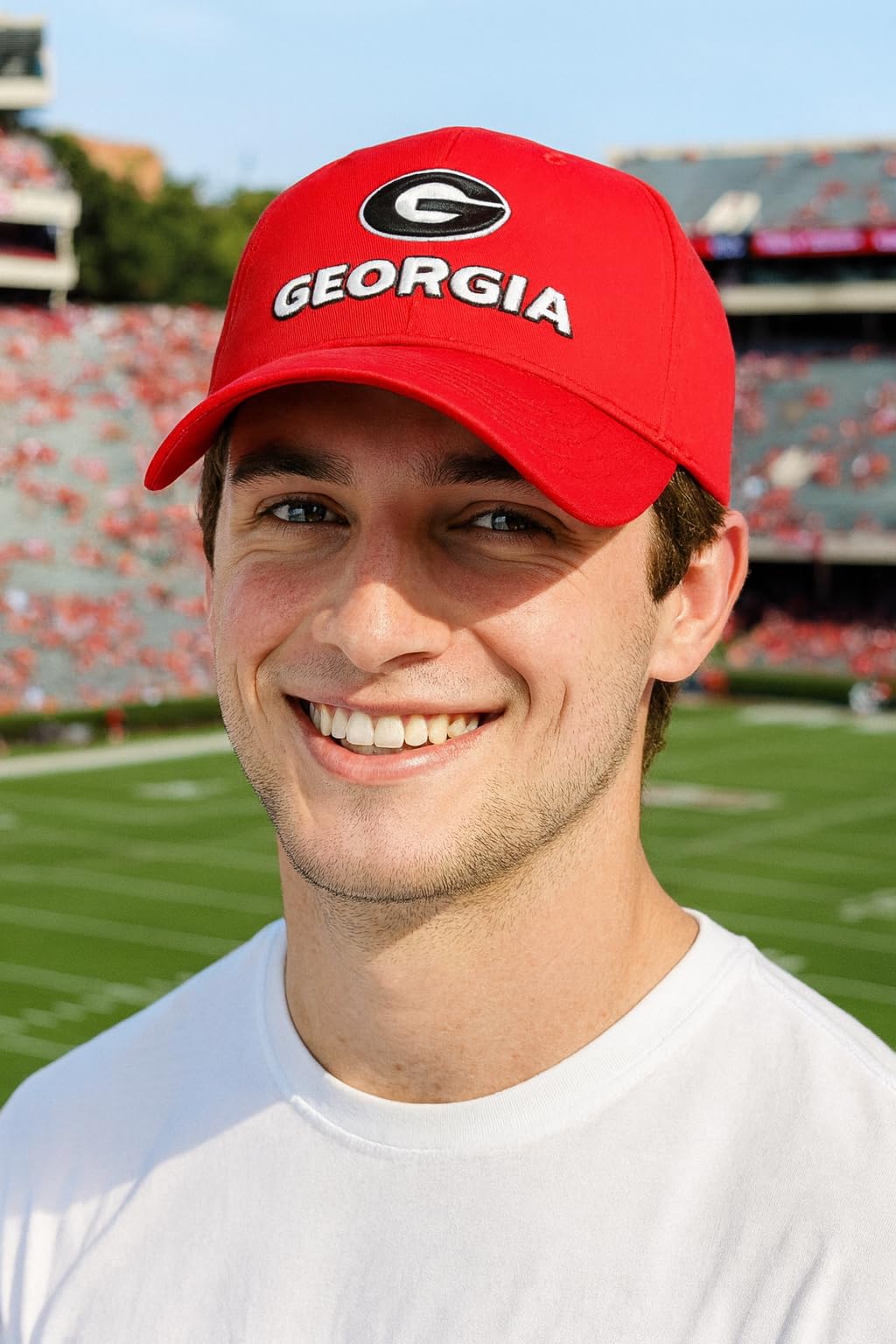 Cappello con licenza ufficiale University Georgia Classic MVP solido regolabile Bulldogs Team Logo Berretto ricamato