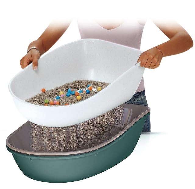 Foto 3 de 8 de Stefanplast Furba Maxi - Arenero para Gatos con Filtro de Limpieza, 69 x 47 x 26 cm