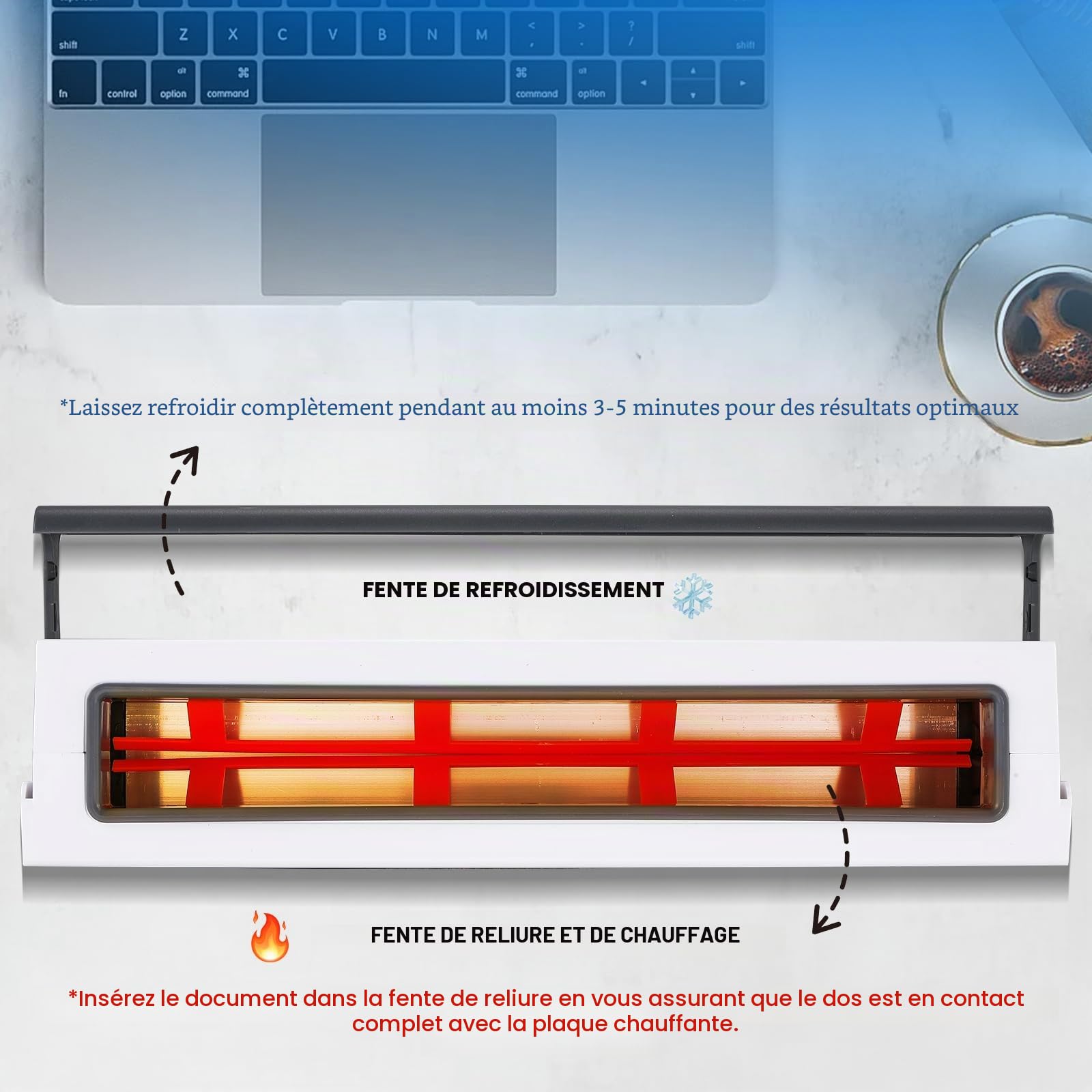 Mxmoonant TH-36 Thermobindemaschine, max. 200 feuilles, A5/A4, 5 couvertures thermocollantes