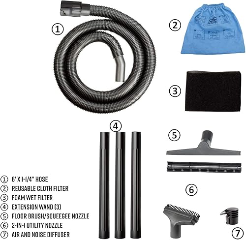 Miniatura 3 de Vacmaster VJC507P Aspiradora húmedaseca 3 picos de HP 5 galones