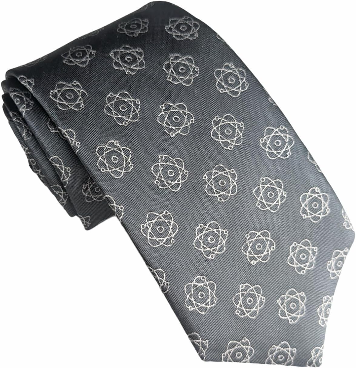 Maker V Atom Grey Science Necktie - Men's Science Tie, One Size