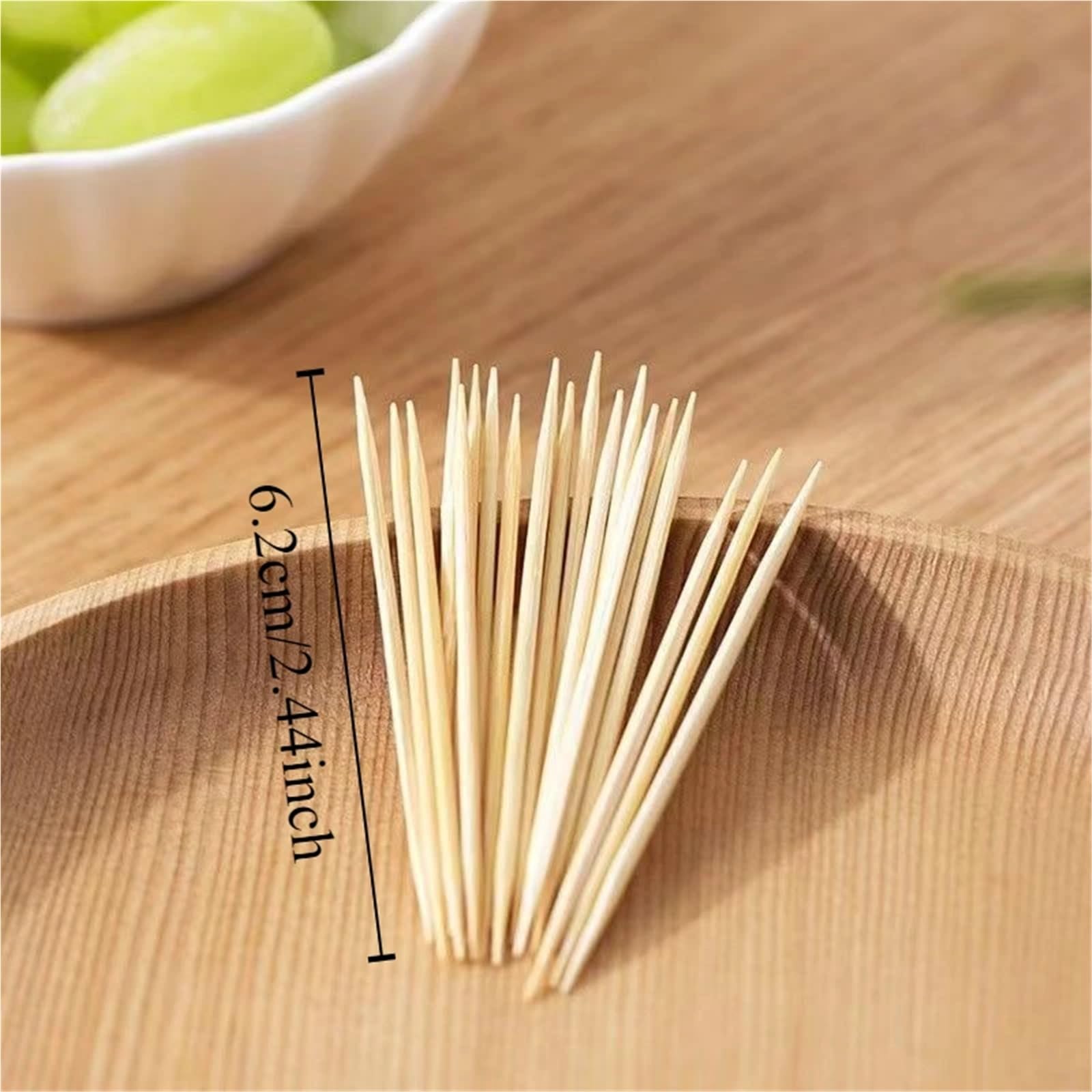 Palillos de Dientes, Palillos de Dientes Madera, Herramienta Limpieza bambú Doble Punta, 10000 Uds., for el hogar, Cocina, Restaurante, Hotel