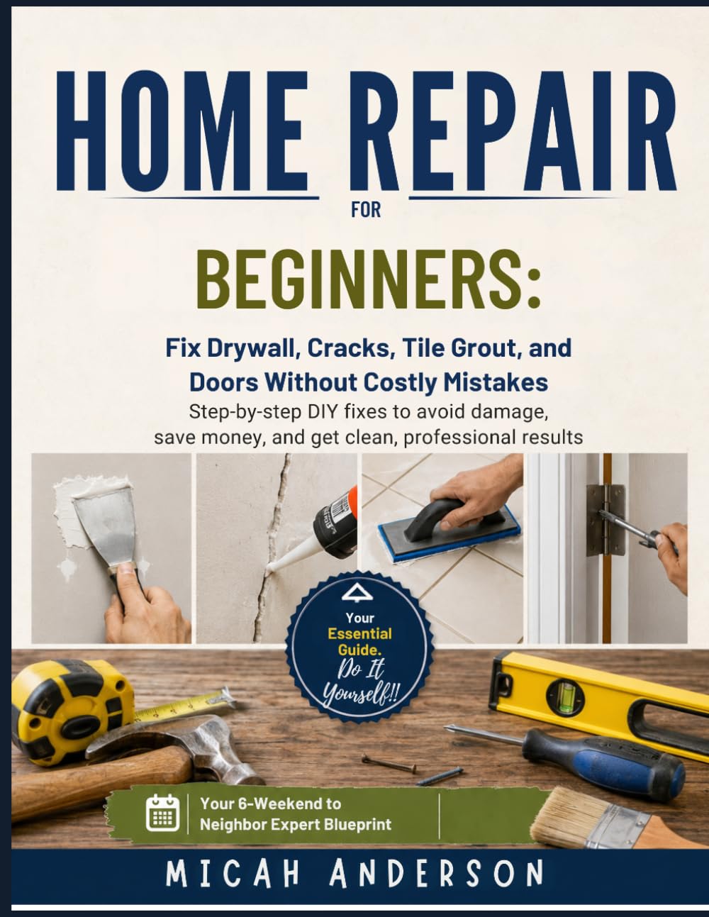 Home Repair for Beginners: Fix Drywall, Cracks, Tile Grout, and Doors Without Costly Mistakes: Step-by-step DIY fixes to avoid damage, save money, and get clean, professional results
