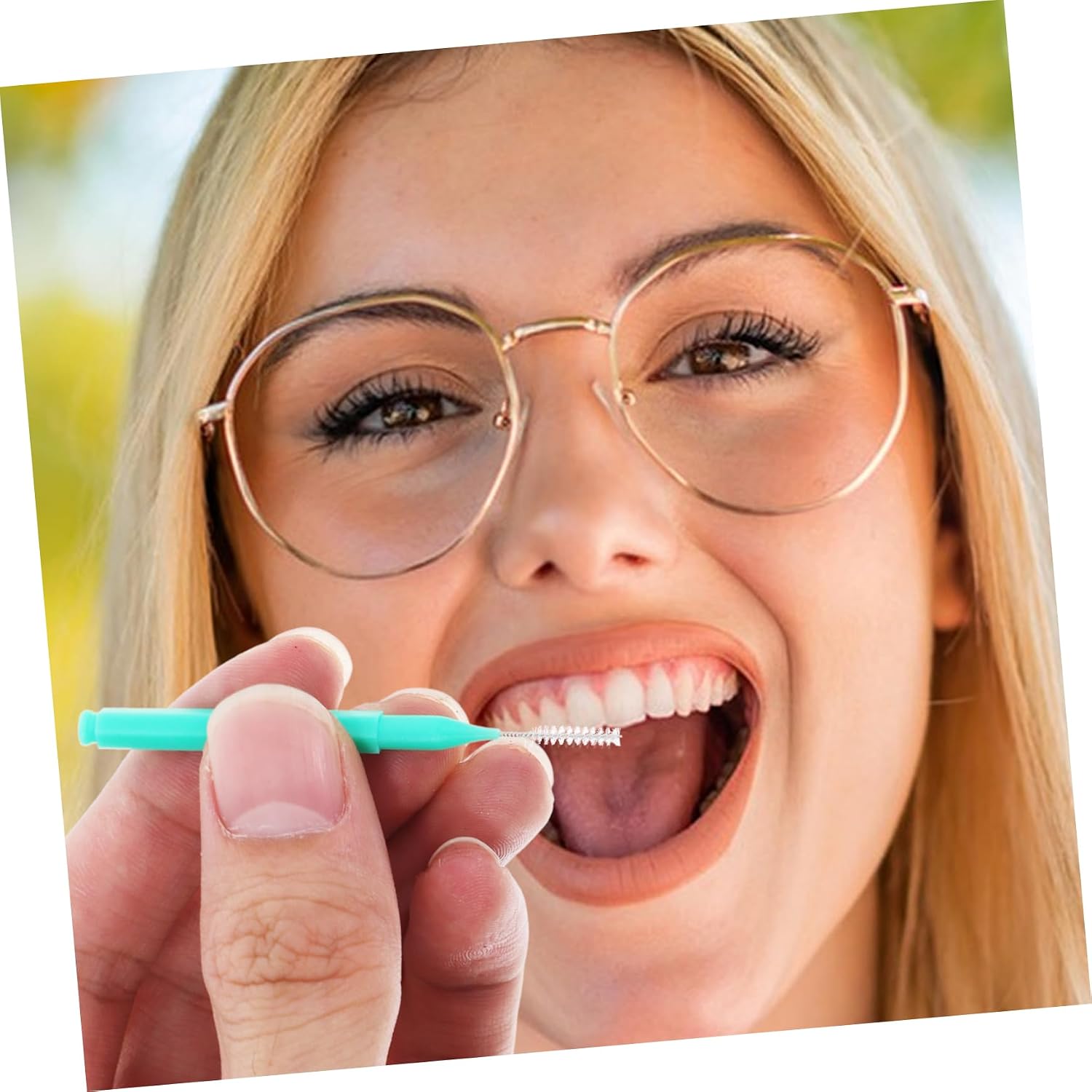 100pcs Interdental Cleaning Brush for Braces Soft Bristle Portable Safe Gentle Gums Braces Brush Picks Dental Flossing Tool
