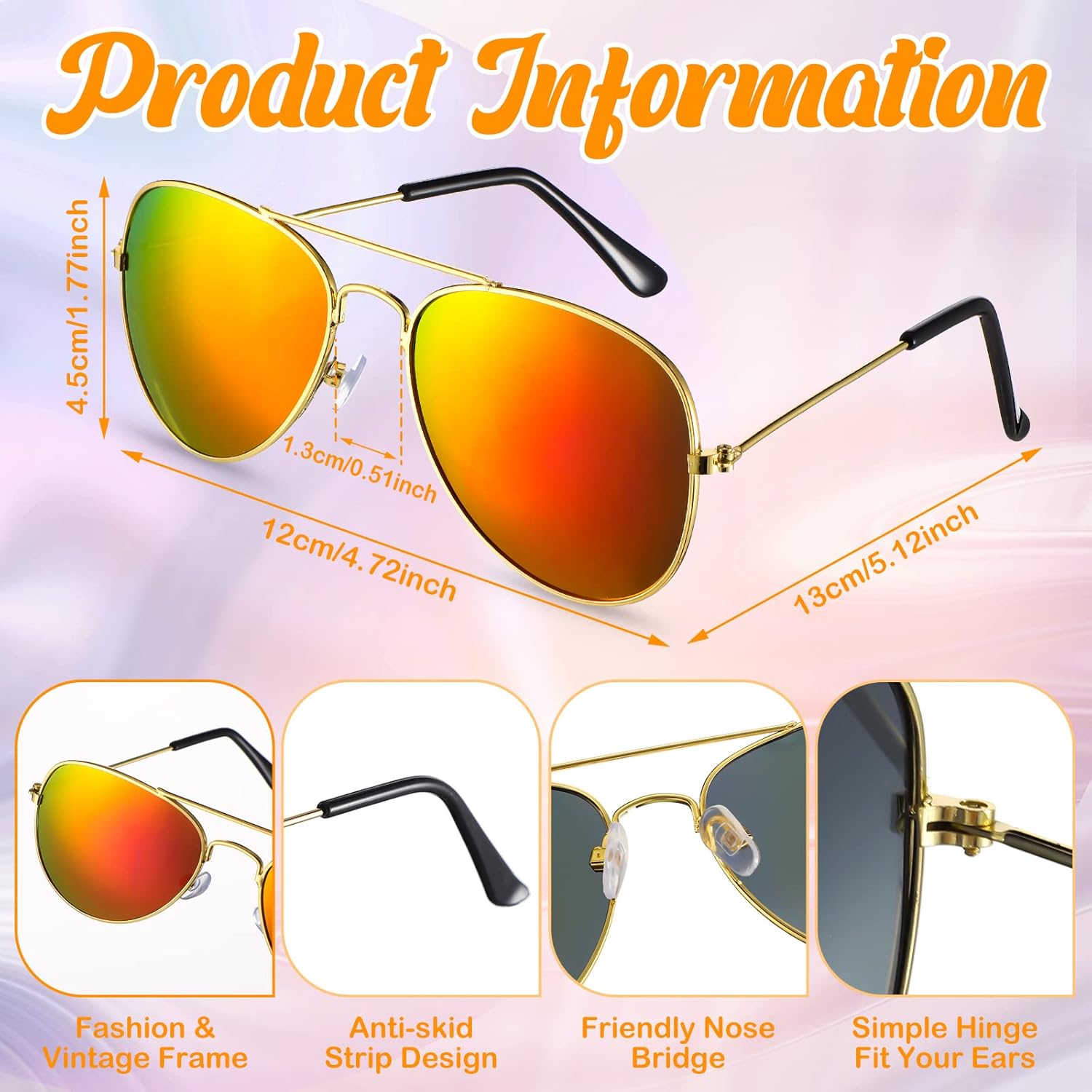 Mepase 20 Pairs Kids Sunglasses Bulk Kids Neon Sunglasses Beach Party Favors Boys UV Protection Polarized Mirrored Metal Frame Boys Girls Eyeglasses Birthday Gifts for Teenagers, 10 Styles - Image 3