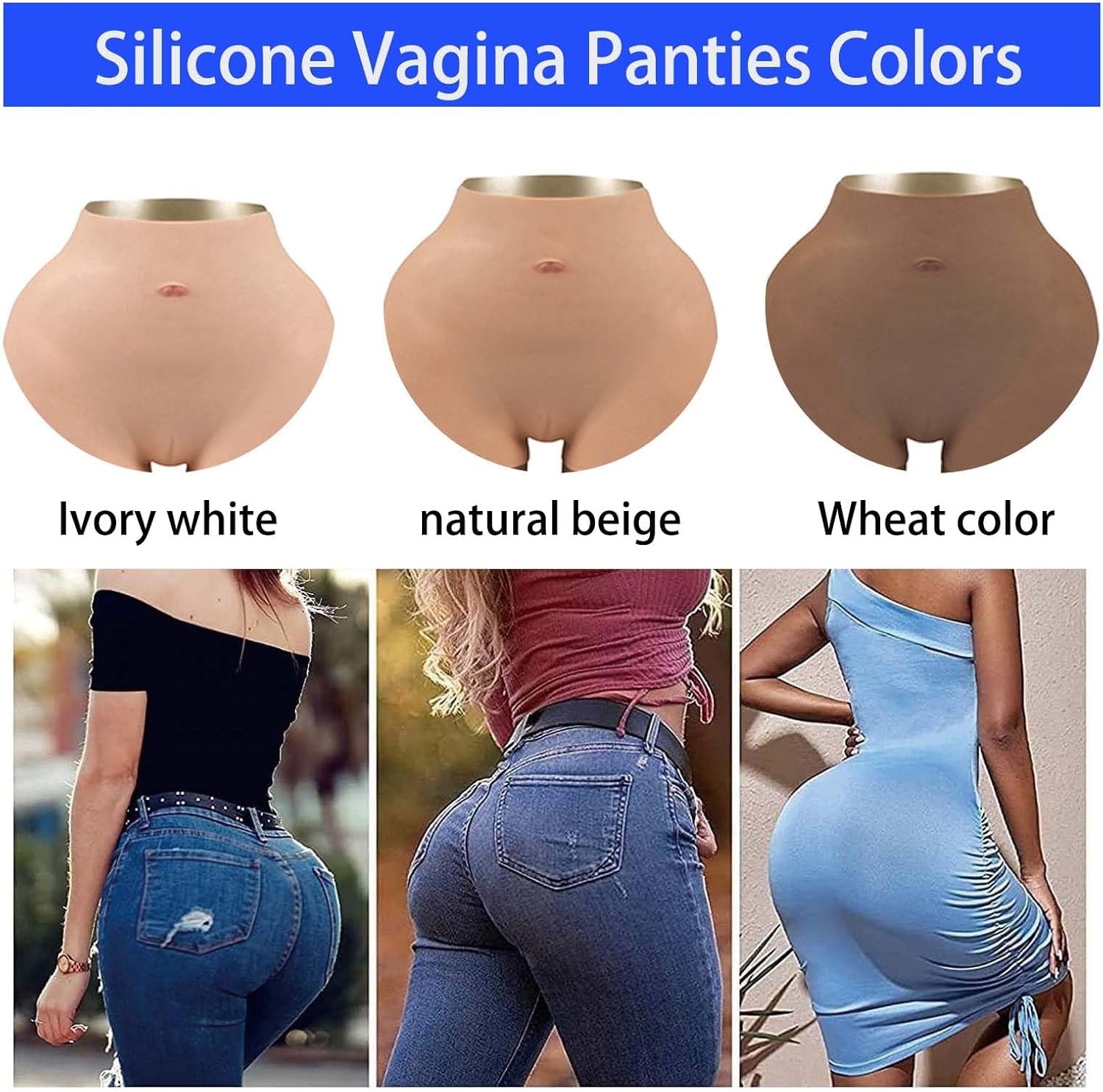 GAOLEI Silicone Panties Can Be Inserted Open Crotch Boxer Briefs Shape Wear Male to Female for Transgender