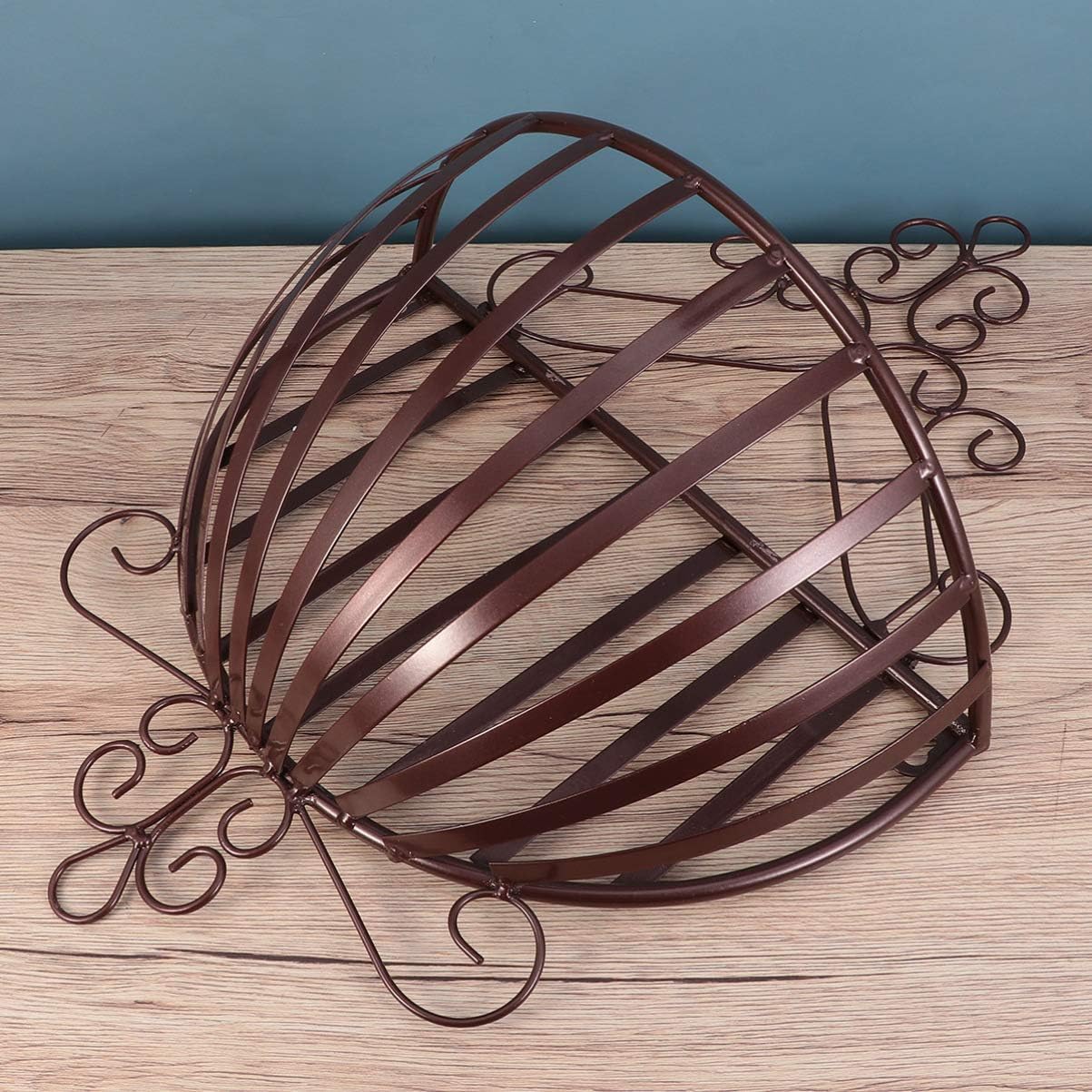YARNOW Wall Mounted Planter Basket European Style Iron Flowerpot Rack Semicircular Plant Pot Holder for Balcony Garden Porch Windowsill Decoration 20.9X13.8X6.3 Inches