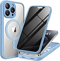 Vista 25 de Funda para iPhone 15, compatible con MagSafe, protector de pantalla de privacidad integrado y protección de cámara, antiespía, cuerpo completo, a