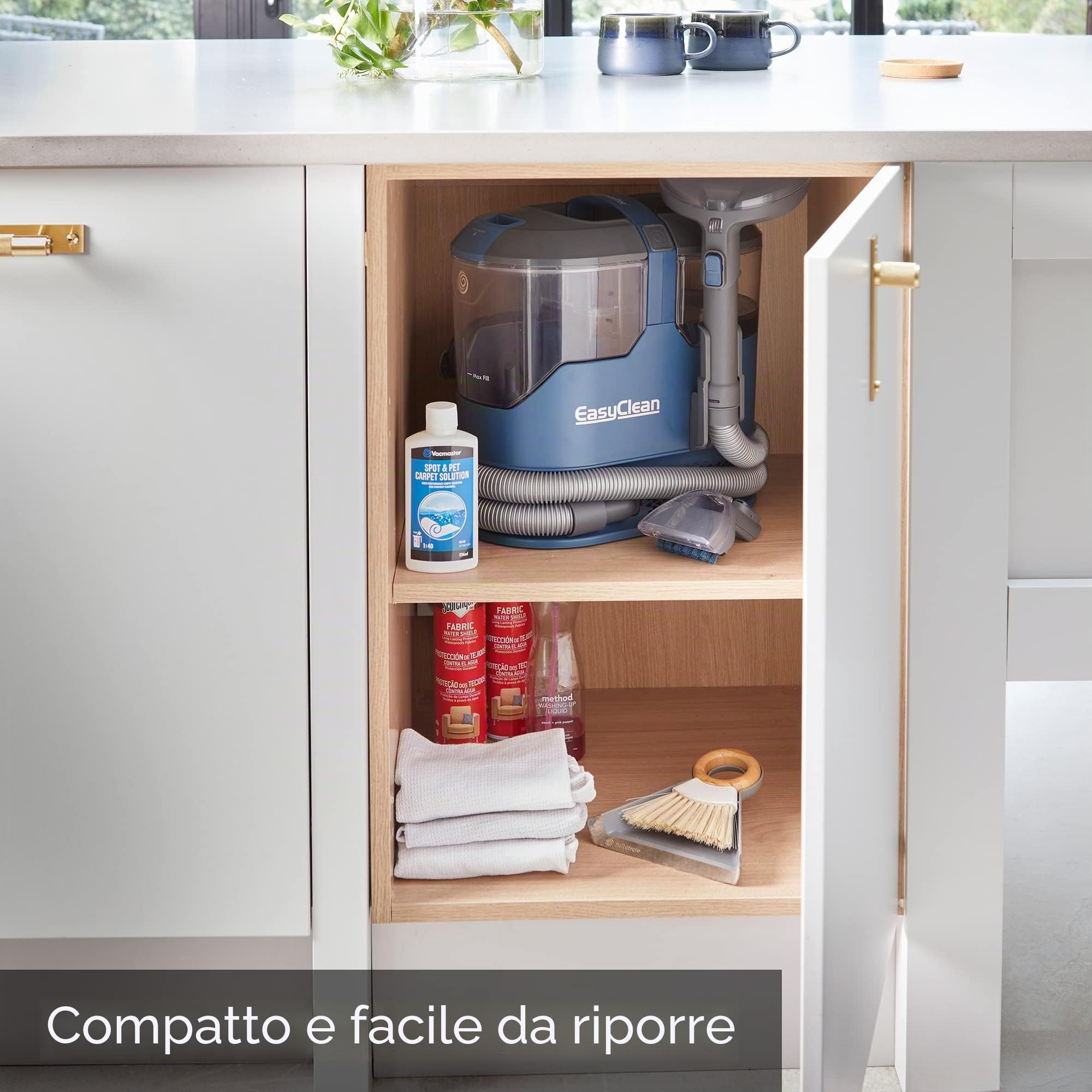 Vacmaster SCA0801 Lavatappeti Detergente per Tappezzeria Macchie | Aspirapolvere umido e secco Potenza detergente Per divani, tappeti, tappezzeria, automobili | 800 W