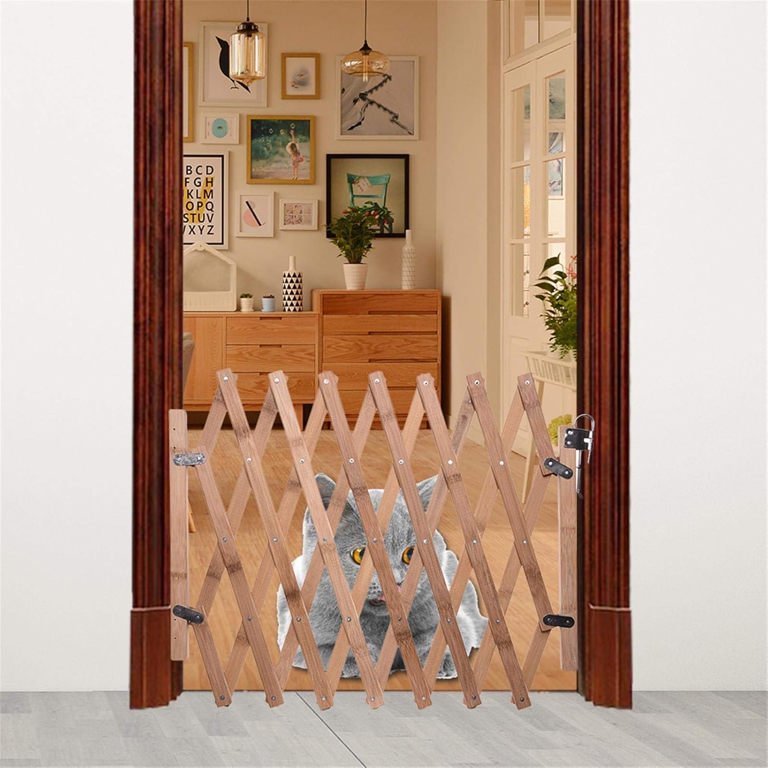 retractable wooden gate