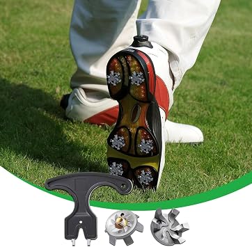 31 Pcs Golf Shoe Spikes Replacements Set Includes 30 Shoe Cleats Replacement & 1 Black Cleats Spanner Suitable for Use on Lawns or Golf Courses