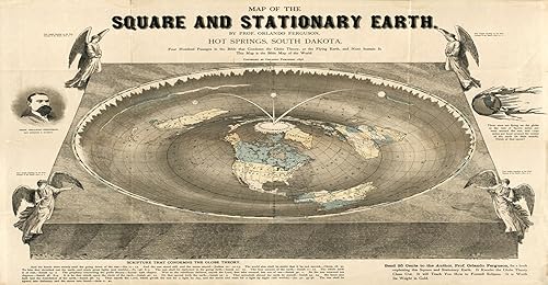 Miniatura 4 de Riley Creative Solutions - Póster artístico de Orlando Ferguson (11 x 16 pulgadas) 1893 con diseño de mapa del mundo de la Tierra plana y