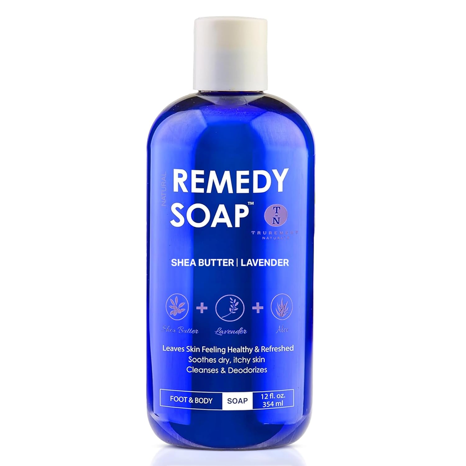Truremedy Naturals Lavender Shea Butter Body Wash for Women – Aloe Lavender Body Wash with Shea Butter – Soothing Soap for Dry Skin – Hydrating Natural with Essential Oils – 12oz