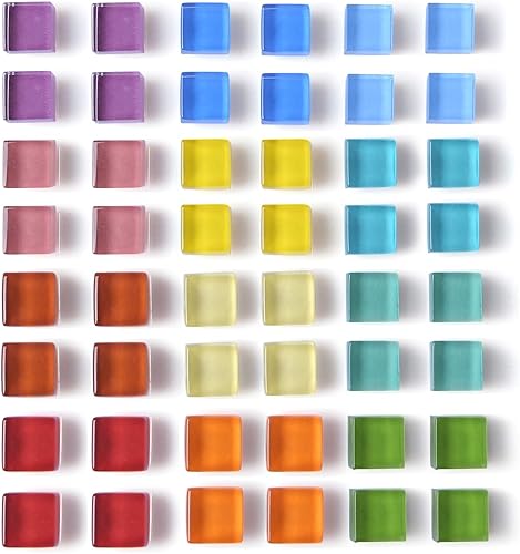Mymazn Paquete de 48 imanes de vidrio para refrigerador para nevera, imanes decorativos de color para pizarra blanca