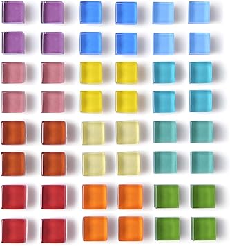 Mymazn 48 Pack Glass Refrigerator Magnets for Fridge Cute Magnets Color Decorative Magnets for Office Locker Magnets for Whiteboard