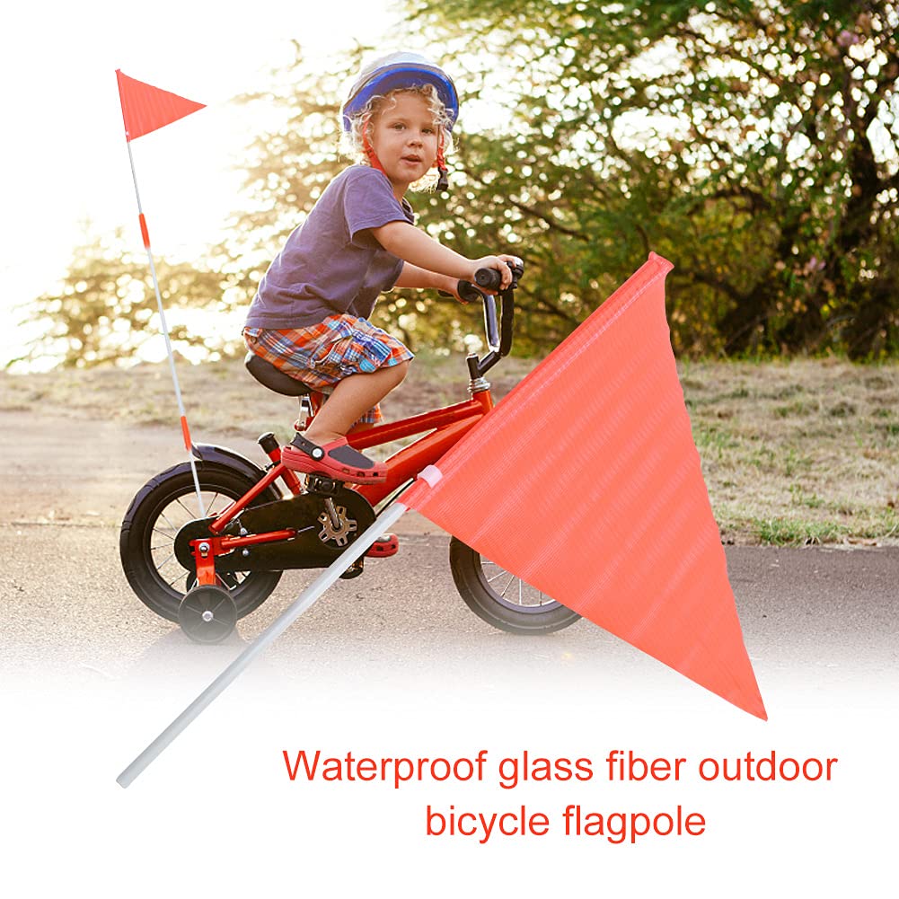 Bicycle Flag, Bike Safety Flag with Pole, Adjustable Length Bike Flag