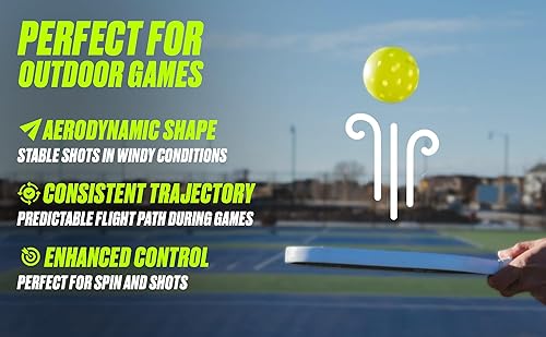 Miniatura 6 de Pickleballs- Pelotas para exteriores aprobadas por la USAPA con texto ingenioso, rebote de grado de torneo, resistentes al viento (0.92 oz cada una)