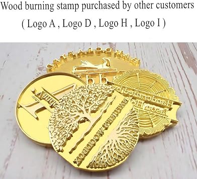 Custom Logo Electric Wood Branding Machine Iron,Durable Leather Branding Iron Stamp, Bronzing Pressure Mark 500W Wood Branding Iron/Wedding Gift,Handcrafted Design (1x1, 1 set)