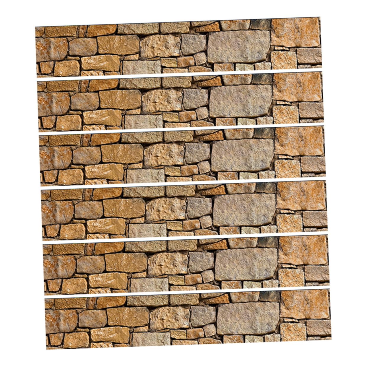 Pegatinas para escaleras de PVC impermeable y antidesgaste diseño imitación piedra 6 unidades
