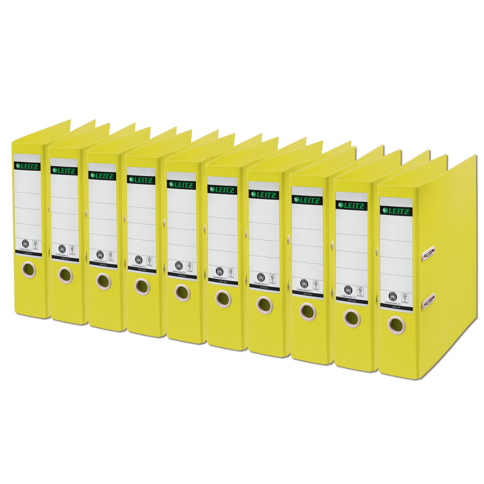 Leitz Recycle A4 80mm Yellow Lever Arch File With 180 Mechanism from B&Q