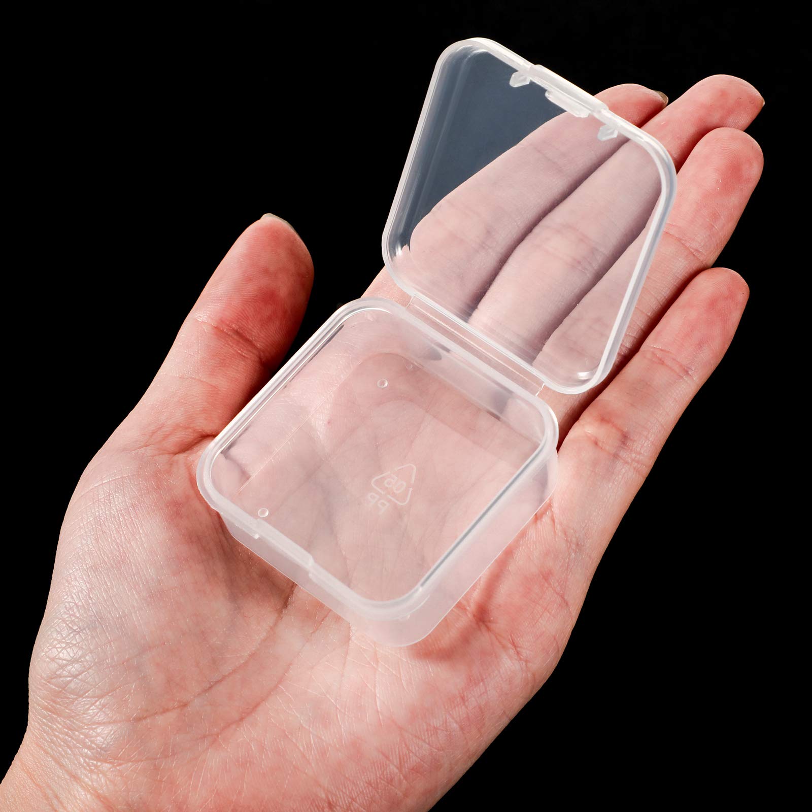 Lot De 5 Boîtes De Rangement Transparentes - 10,5x7,5x2,5 Cm, Avec Couvercle, Pour Perles, Vis, Petits Objets