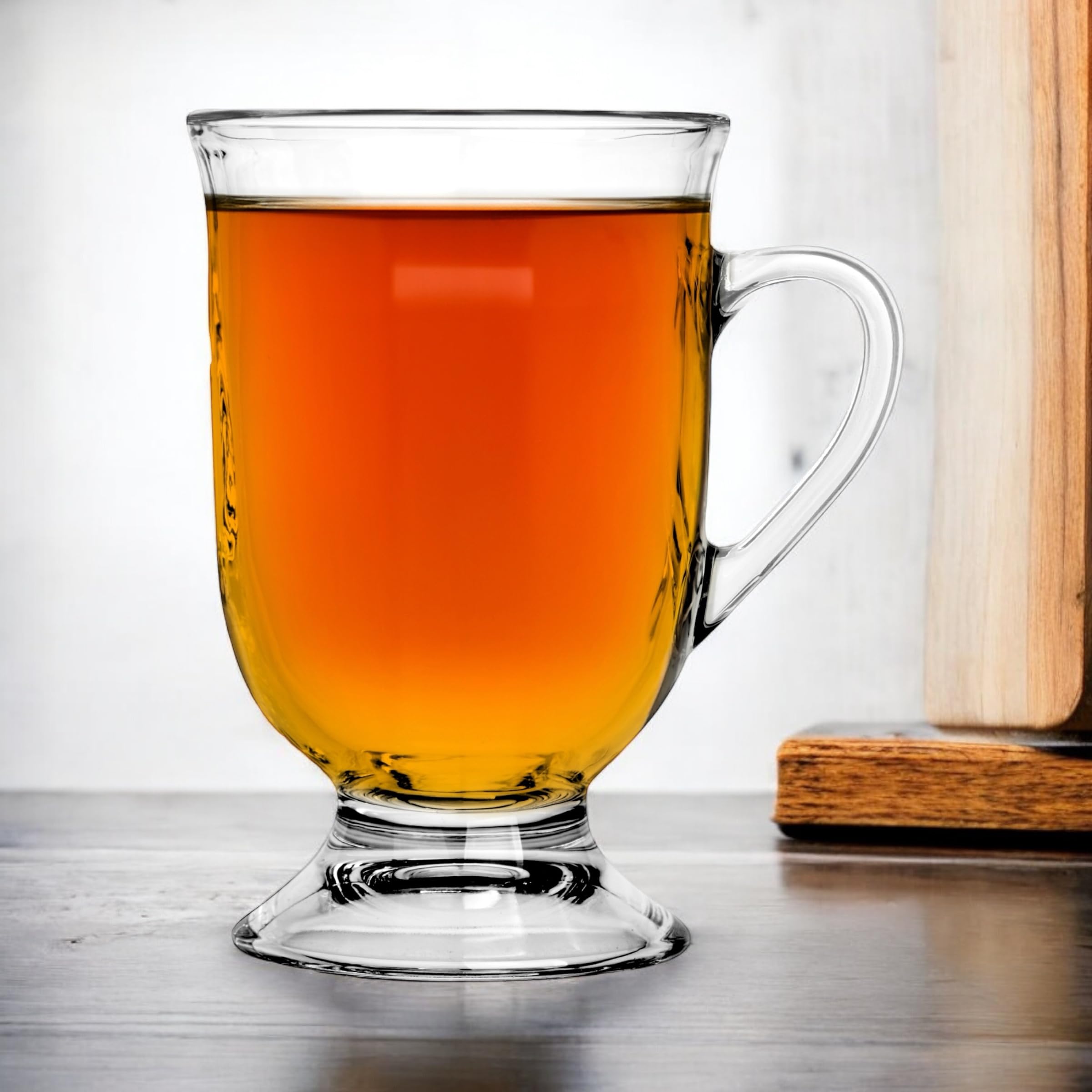Trinkgläser Set 420 ml – 24 Stück Wassergläser Perfekt für Kaffee, Tee und heiße Getränke - Dessertgläser - Ergonomischer Griff - Spülmaschinenfest - Ideal für Zuhause und Büro
