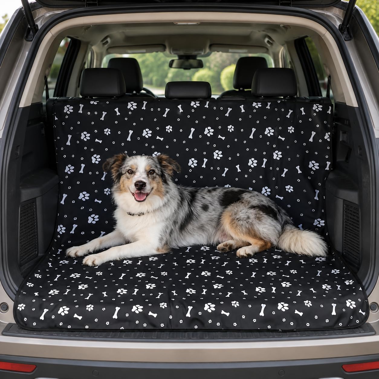 Dog Car Seat Cover for Back Seat, Waterproof Oxford Cloth Pet Seat Protector, Non-Slip Scratchproof Backseat Cover for Dogs and Cats, Urine Resistant Car Seat Pad for SUV, Truck, Sedan and Trave