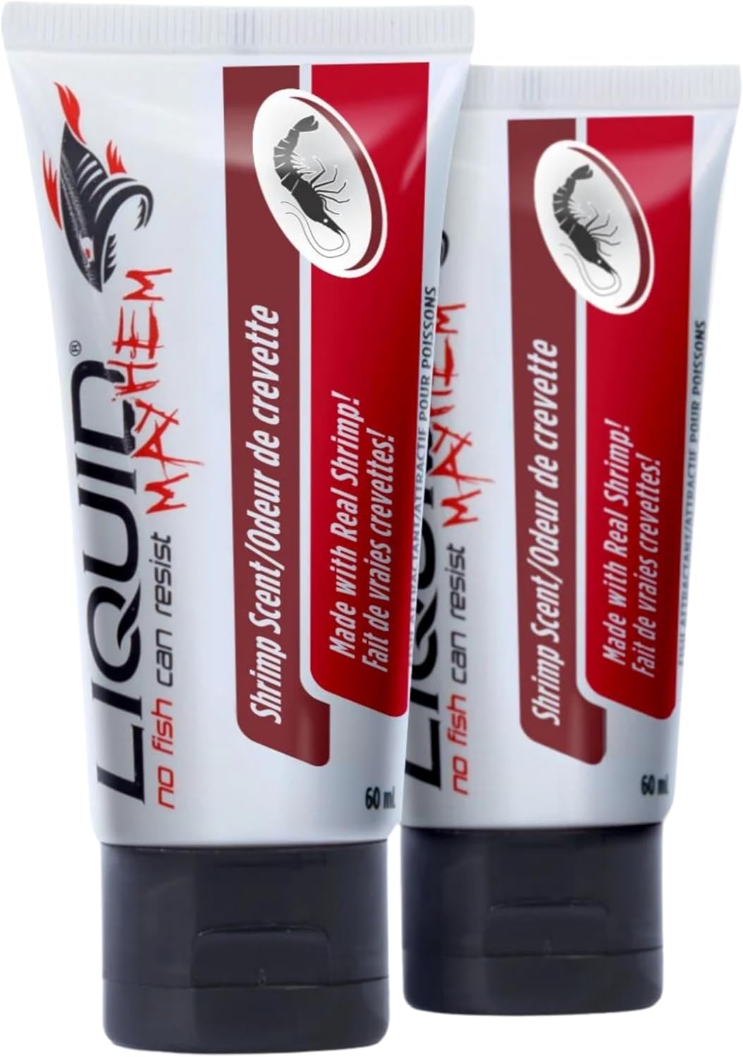 Liquid Mayhem Shrimp Fish Attractant Gel 60 ml / 2 oz · 60 Uses – Real Shrimp Bait & Aminos | UV-Enhanced Long-Lasting Gel – All Lure Types