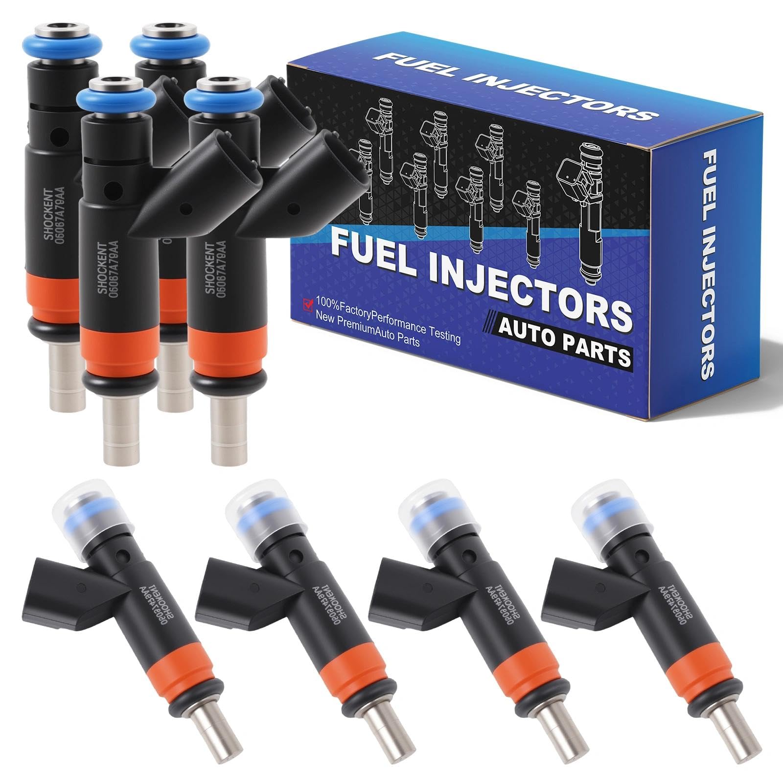 05037479AA Upgraded 5.7L Fuel Injectors Fit For:-RAM 1500 2011-2018; For:-Jeep Grand Cherokee 2009-2018; For:-Dodge Charger 2010-2018, Challenger 2009-2016 Set Of 8