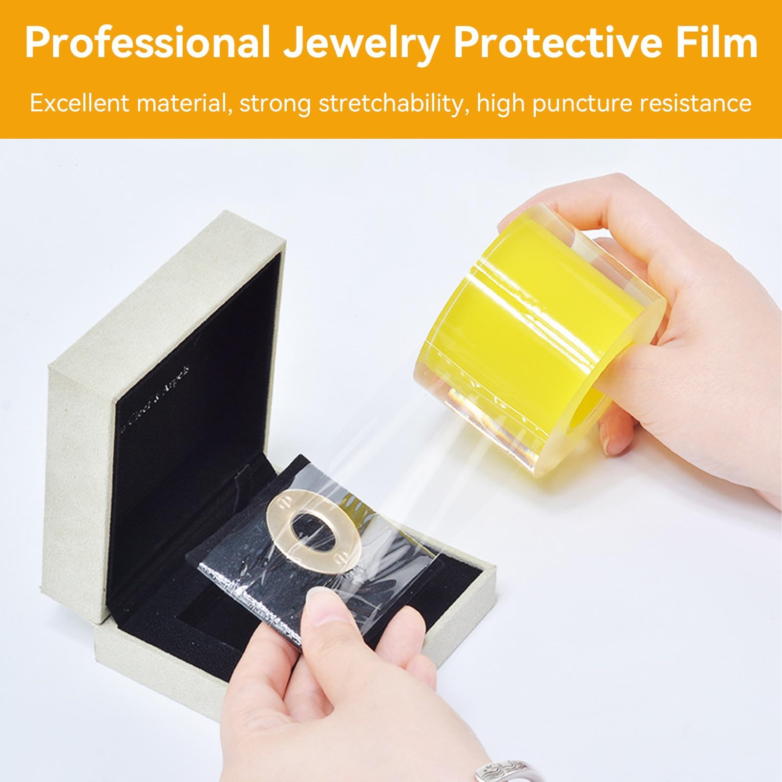 Agatige 2Pcs 50mm/2 po Hauteur 73mm/2,9 Pouces Diamètre Film Antistatique pour Montre, Antistatique Montre Film Protecteur Bande Anti-Rayures Bijoux Film Bande Protection Contre la Poussière