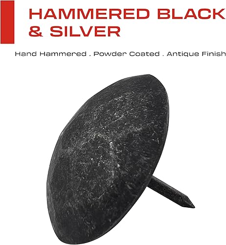 Miniatura 3 de Paquete de 50 clavos de hierro, clavos decorativos de 1 pulgada, tachuelas de tapicería, acento antiguo, clavos, para mejoras del hogar de madera,