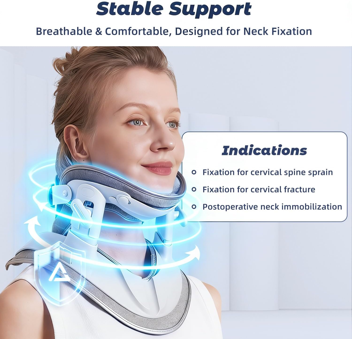 Zenopax Neck Stretcher Cervical Traction, Adjustable Cervical Neck Traction Device, Neck Brace for Neck Pain Relief and Support, Ergonomic Design for Home, Office & Travel Use