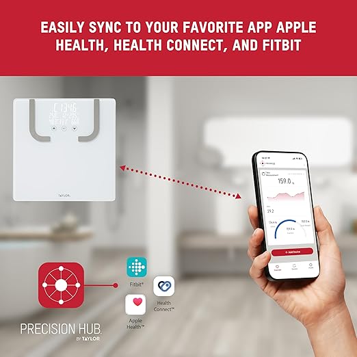 Báscula de Baño Smart Taylor con App Bluetooth, 440 lb miniatura 8