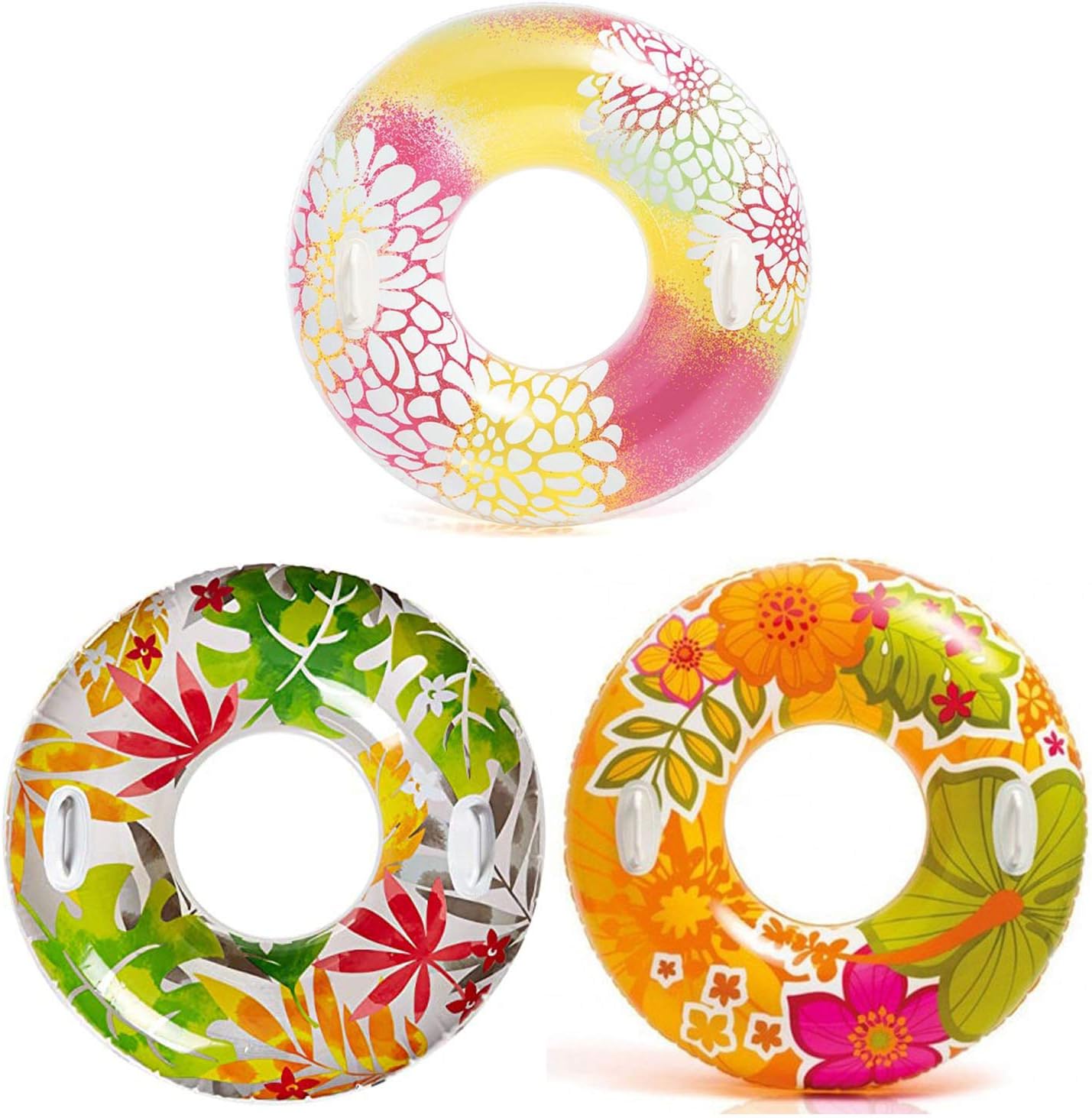58263 Inflatable Tube with Handle - Color May Vary