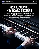 Vista 4 de Donner 88 teclas con teclado ponderado, piano vertical premium para principiantes a profesionales, teclado eléctrico de tamaño completo