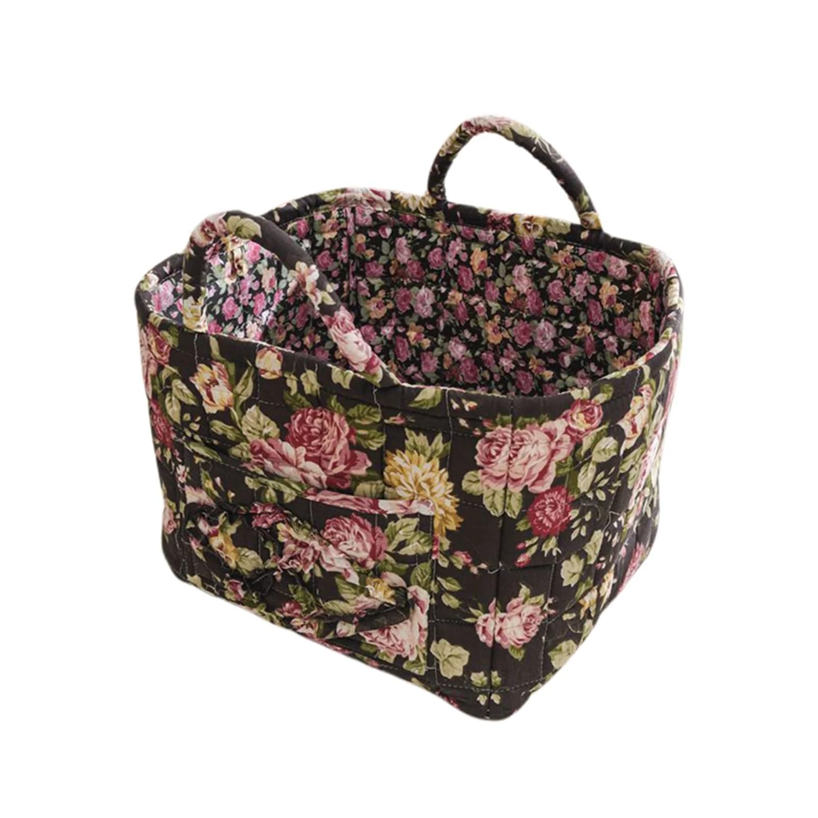 Fabric Storage Basket Large Capacity Fabric Storage Baskets Laundry With Easy Carry Handles Hampers(Color-08)
