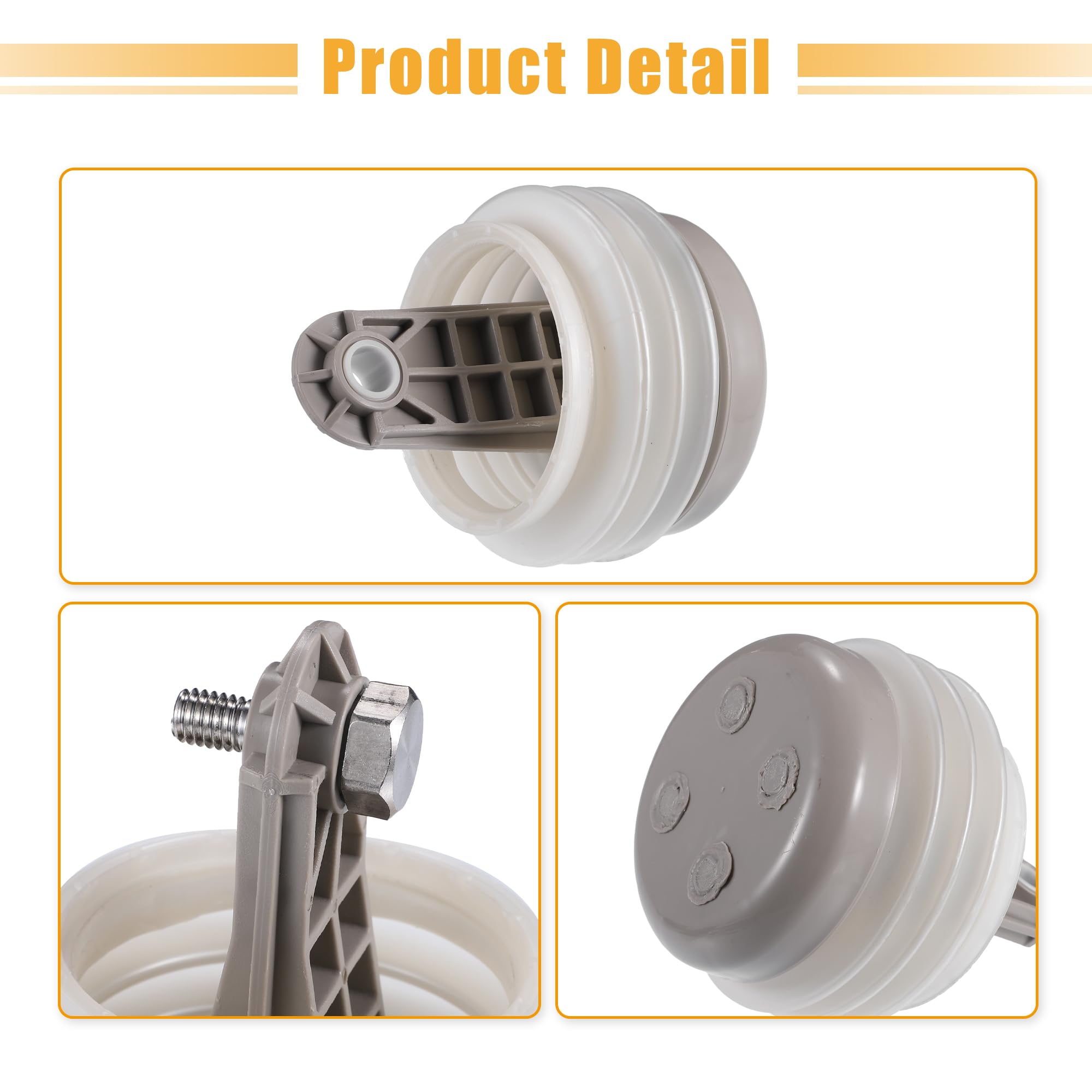 X AUTOHAUX Kit De Fuelles De Bomba Para Dometic/Sealand Vg Y Vht 1 Kit | Negro, Blanco, Gris, Goma, Metal, Plástico, 12.5X9.8Cm, 4 Válvula Pico De Pato, 1 Bomba, 1 Tornillos, 2 Kit Anillos En O