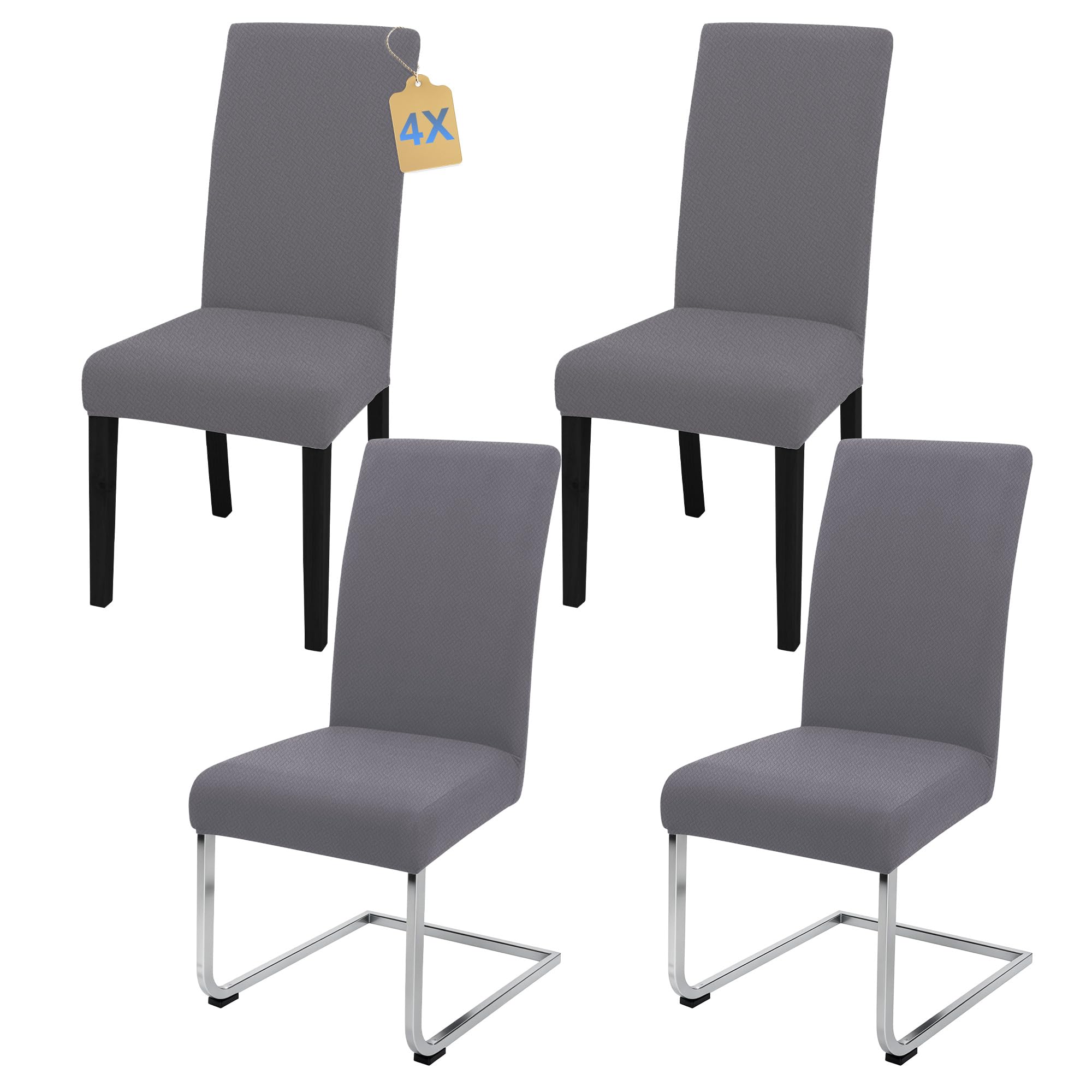 SUKAIKEQA Stuhlhussen 6 Stück Stretch Stuhlbezug Schwingstuhl Esszimmer