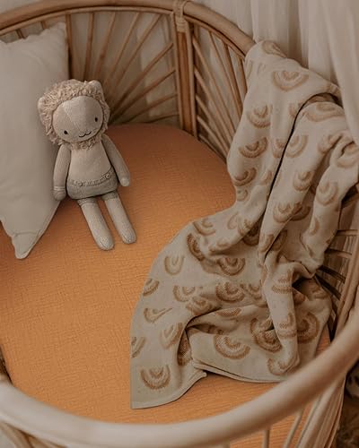 Miniatura 5 de Sábanas de muselina para cuna, para niñas y niños, sábana bajera de algodón bohemio neutro para colchón de cuna estándar y colchón de cama de niño