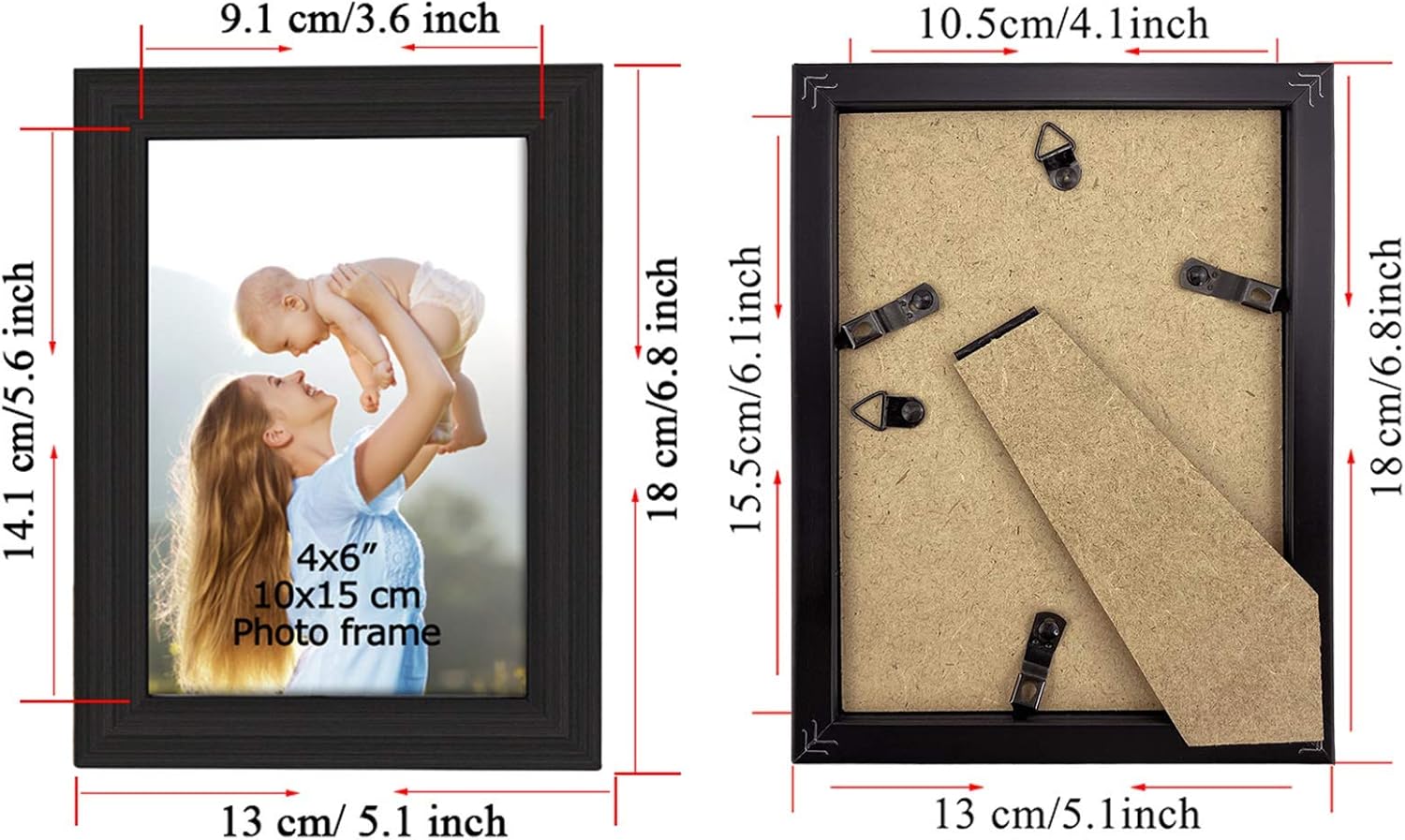 Giftgarden 8 pcs 8x10 frames bundle with 12 pcs 4x6 frames