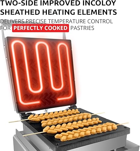 Miniatura 3 de ALDKitchen Máquina para hacer gofres  Plancha para gofres  Gofres en un palo  Máquina para hacer gofres  110 V (4 gofres de palo)