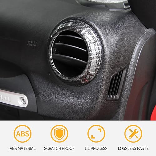 Miniatura 3 de RT-TCZ para Wrangler JK decoración interior kit de ajuste para Jeep Wrangler JK JKU 2011-2017 4 puertas negro fibra de carbono accesorios interiores