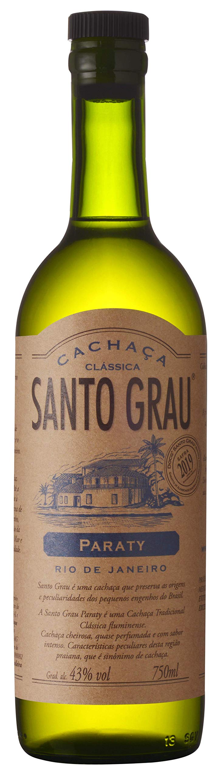 Santo Grau Cachaça Paraty - 1 botella de 70 cl
