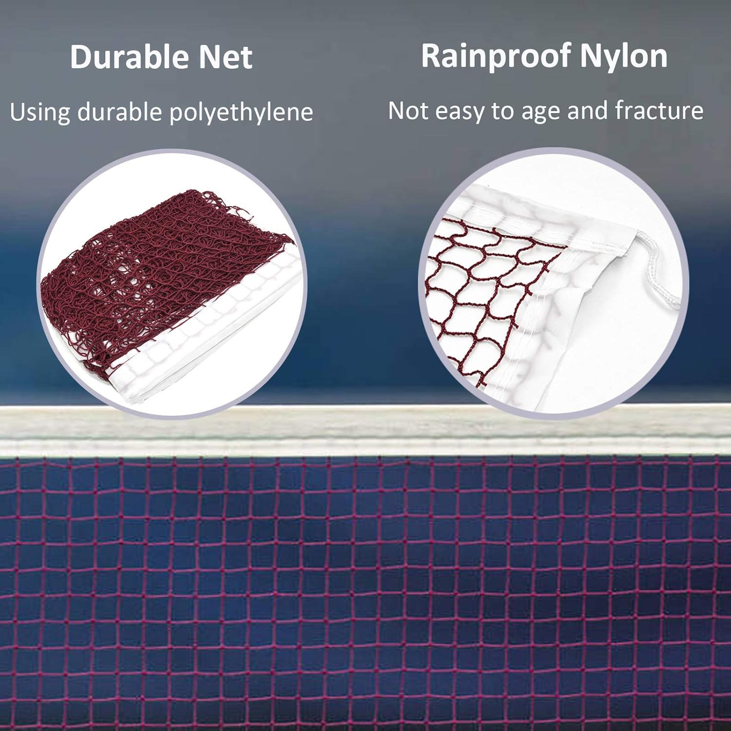 Glodwheat Badminton Net Sports Outdoor Indoor Fitness Badminton Pickleball Replacement Net for Backyard Beach Garden (20 FT x 2.5 FT) : Sports & Outdoors