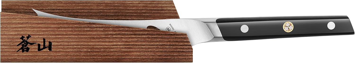 Cangshan TC Series 1021141 Swedish 14C28N Steel Forged 5-Inch Tomato/Cheese Knife and Wood Sheath Set