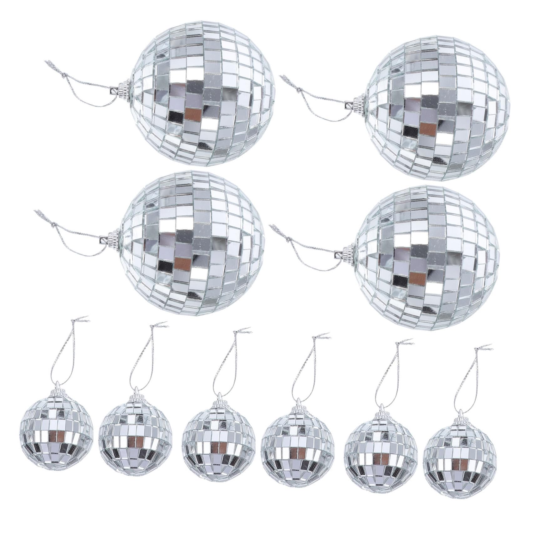 Alipis 24piezas Bola Decorativa de Espejos Plateadas para Colgar del Árbol de Navidad Adornos Colgantes para Árbol de Navidad Decoración Navideña
